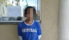 Elemento flagrado  ao furtar em casa do Bairro São Francisco