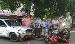 Acidente de trânsito feriu motociclista em Quirinópolis