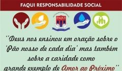 FAQUI arrecada alimentos