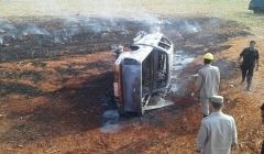 Camionete roubada é encontrada queimada na zona rural de Quirinópolis