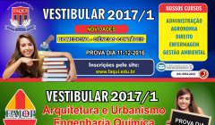 Inscrições abertas para o Vestibular 2017/1