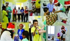 Palhaços e solista emocionam no natal do Hurso