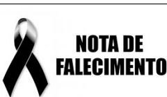 Nota de falecimento e convite para sepultamento