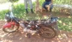 Moto roubada no domingo foi encontrada totalmente depenada