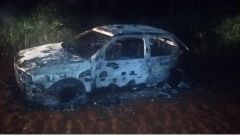 Carro carbonizado é encontrado na zona rural de Quirinópolis